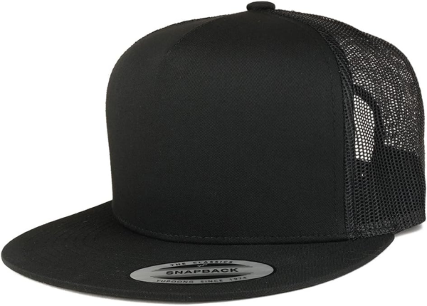 Flexfit Brand 5 Panel Classic Trucker Flatbill Mesh Snapback Cap