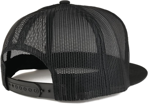 Flexfit Brand 5 Panel Classic Trucker Flatbill Mesh Snapback Cap - Image 3